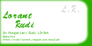 lorant rudi business card